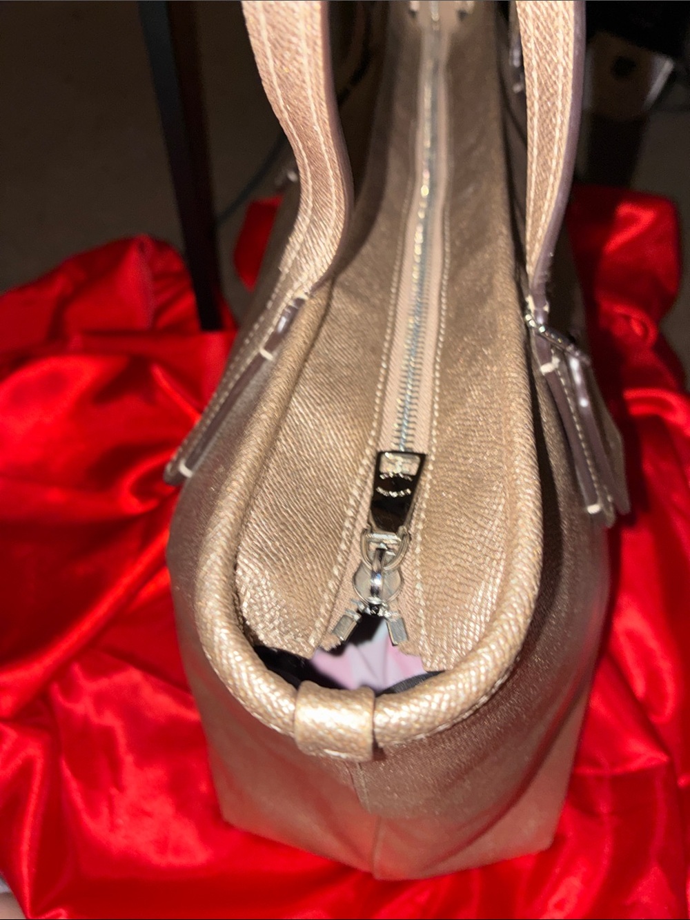 Coach Metallic Rose Gold Tote - Picture 12 of 15
